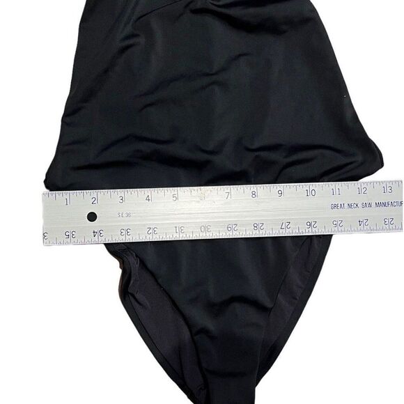 Onia Swimsuit WMNS Small Black One Piece Helene Plunge T Strap Open Back Sexy - Picture 6 of 16